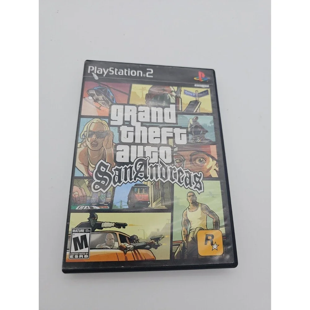 Grand Theft Auto San Andreas Sony PlayStation 2 PS2 Cart + Box CB